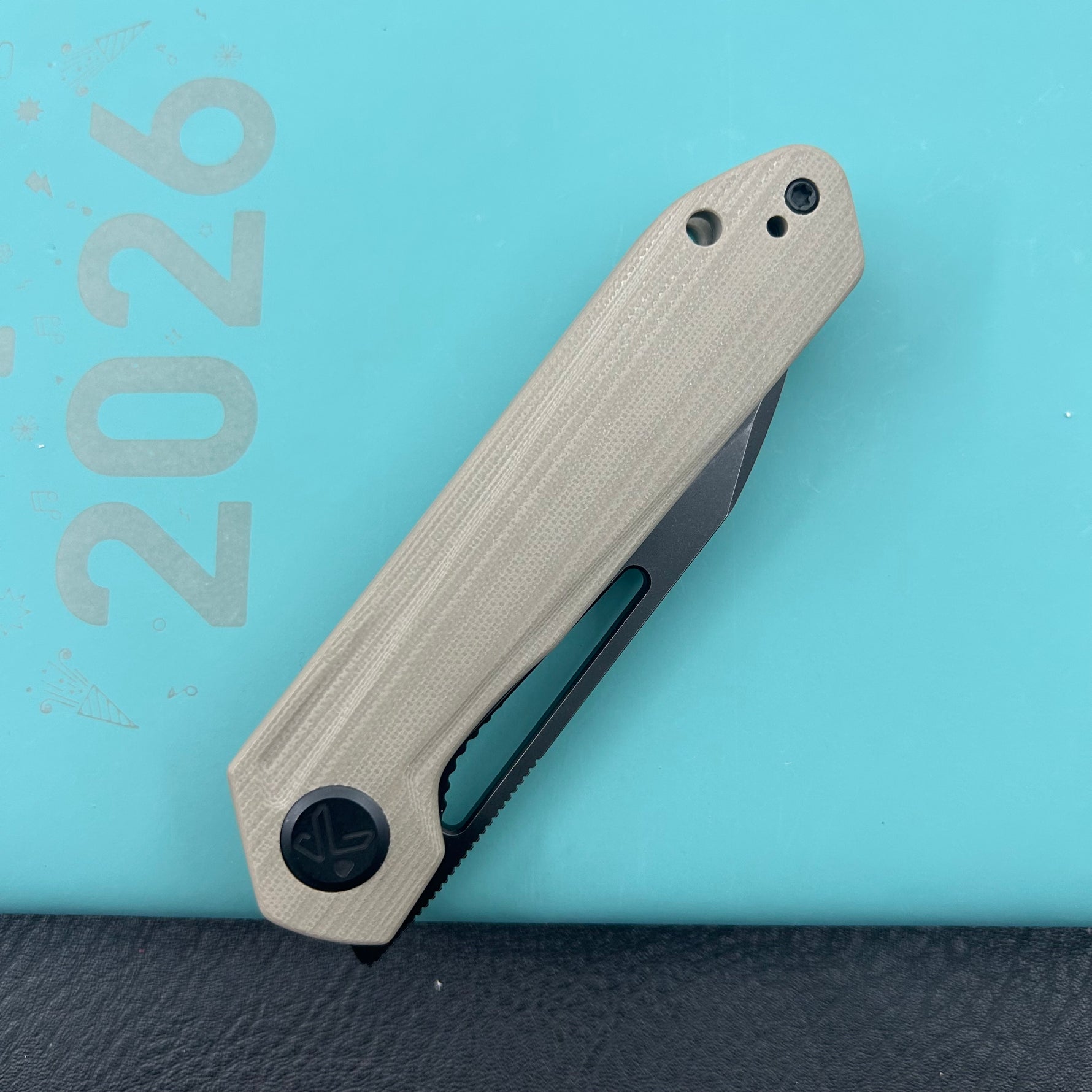 KUBEY knife KU321V Royal Linerlock Black Tan   Folding Knife