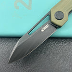 KUBEY knife KU321W Royal Linerlock Black Green   Folding Knife