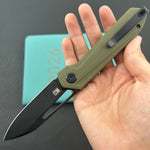 KUBEY knife KU321W Royal Linerlock Black Green   Folding Knife