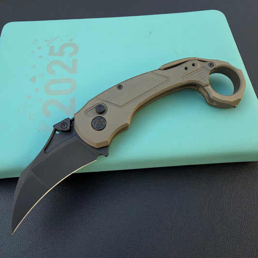 KB Knives  KB463C Tactical Toucan Folding Knife Darkwash Titanium Handle 2.36'' Darkwash 20CV Blade