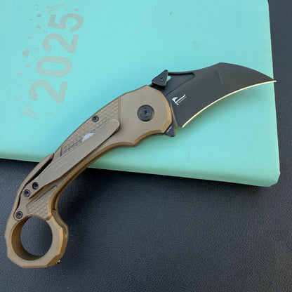 KB Knives  KB463C Tactical Toucan Folding Knife Darkwash Titanium Handle 2.36'' Darkwash 20CV Blade