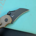 KB Knives  KB463C Tactical Toucan Folding Knife Darkwash Titanium Handle 2.36'' Darkwash 20CV Blade