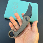 KB Knives  KB463C Tactical Toucan Folding Knife Darkwash Titanium Handle 2.36'' Darkwash 20CV Blade