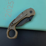 KB Knives  KB463C Tactical Toucan Folding Knife Darkwash Titanium Handle 2.36'' Darkwash 20CV Blade
