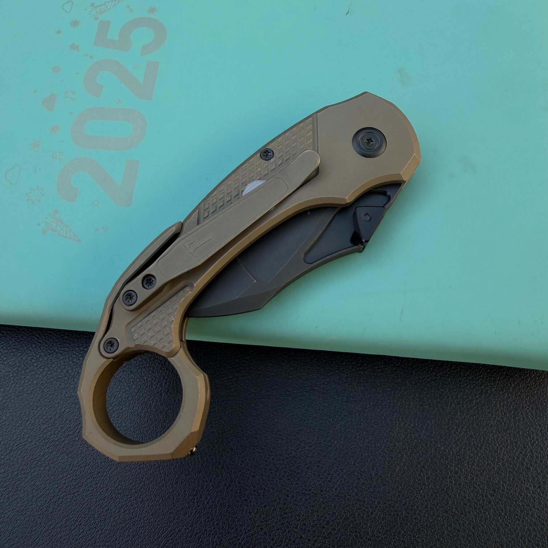 KB Knives  KB463C Tactical Toucan Folding Knife Darkwash Titanium Handle 2.36'' Darkwash 20CV Blade