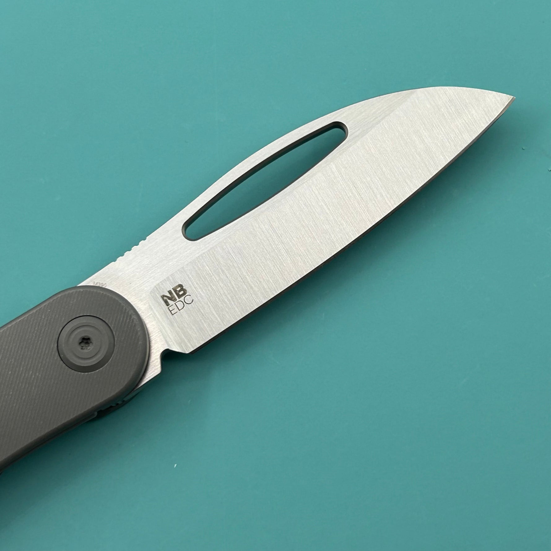 KB KNIVES KB354B Decimal Folding Knife Darkwash Titanium Handle 3.15" Belt Satin M390 Blade