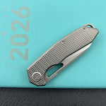 KB KNIVES KB284J Vagrant Folding Knife Sandblast Titanium Handle 3.15" Sandblast M390 Blade