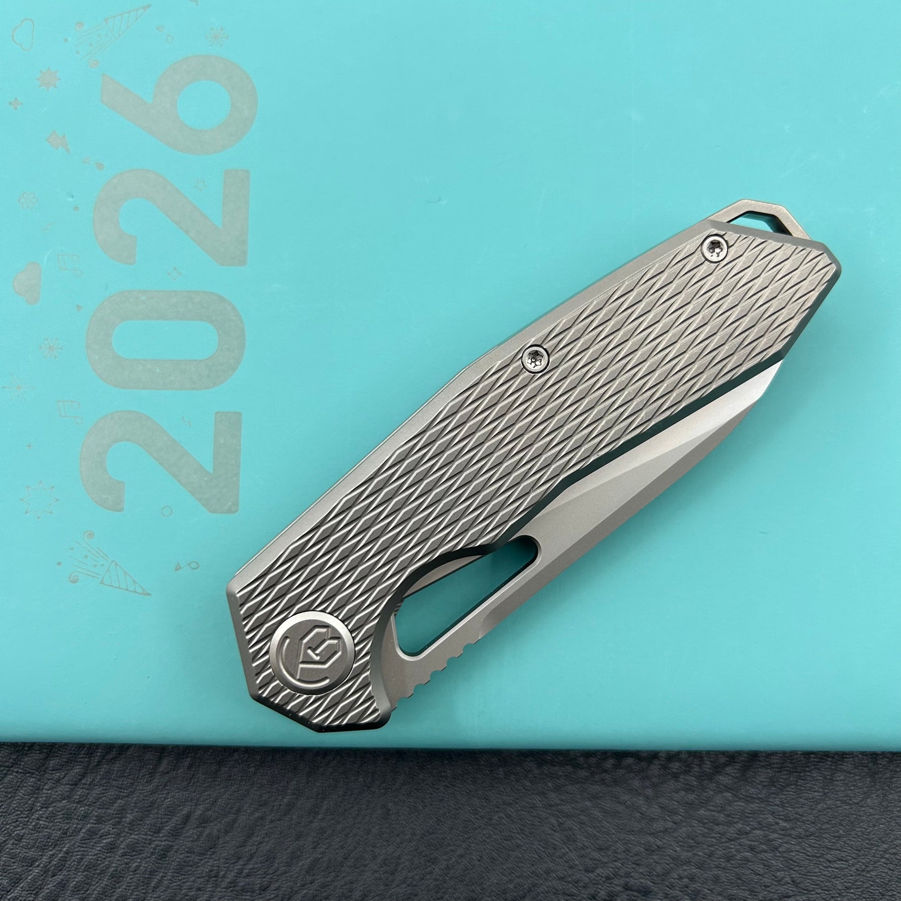 KB KNIVES KB284J Vagrant Folding Knife Sandblast Titanium Handle 3.15" Sandblast M390 Blade