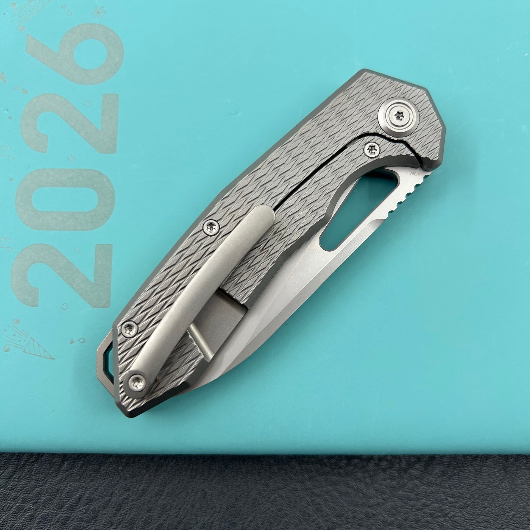 KB KNIVES KB284J Vagrant Folding Knife Sandblast Titanium Handle 3.15" Sandblast M390 Blade