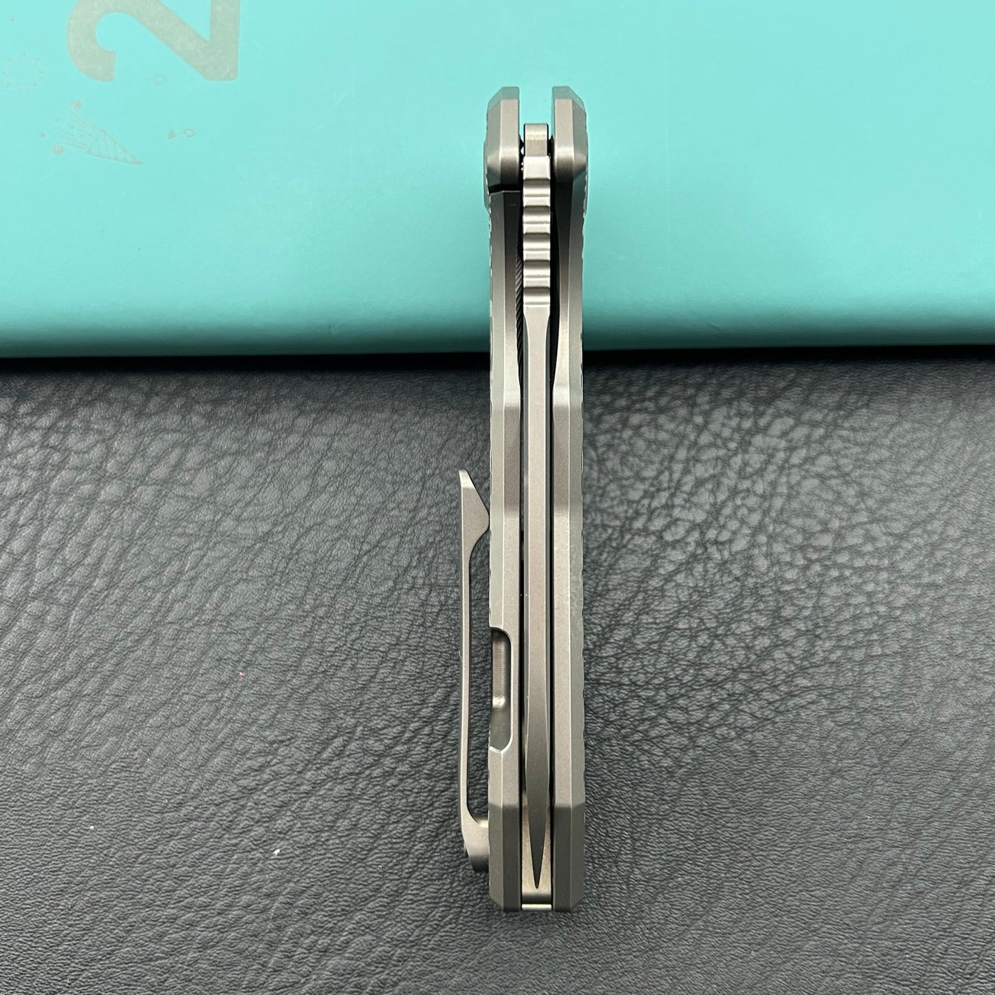 KB KNIVES KB284J Vagrant Folding Knife Sandblast Titanium Handle 3.15" Sandblast M390 Blade