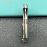 KB KNIVES KB284J Vagrant Folding Knife Sandblast Titanium Handle 3.15" Sandblast M390 Blade