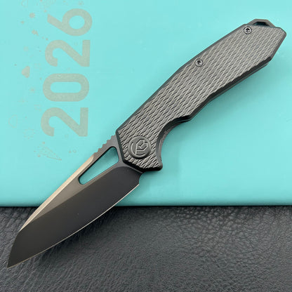 KB KNIVES KB284L Vagrant Folding Knife Regular DLC Titanium Handle 3.15" Regular DLC M390 Blade