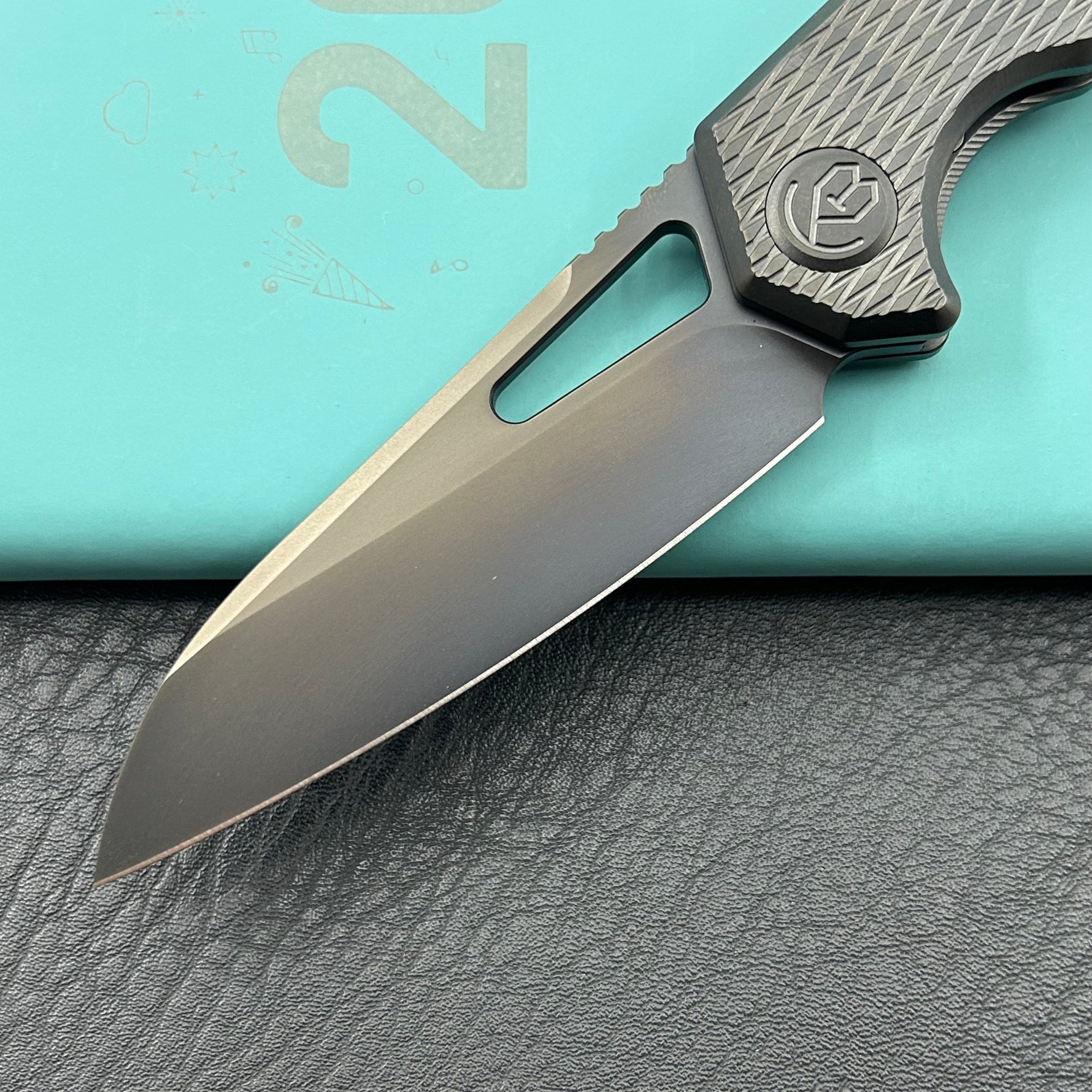 KB KNIVES KB284L Vagrant Folding Knife Regular DLC Titanium Handle 3.15" Regular DLC M390 Blade