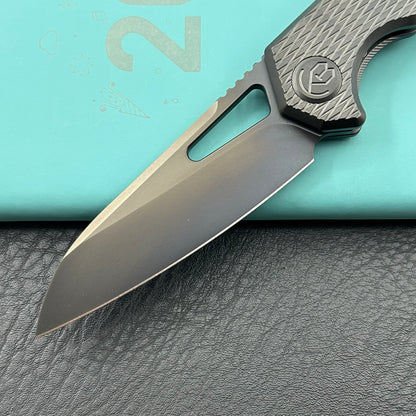 KB KNIVES KB284L Vagrant Folding Knife Regular DLC Titanium Handle 3.15" Regular DLC M390 Blade