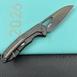 KB KNIVES KB284L Vagrant Folding Knife Regular DLC Titanium Handle 3.15" Regular DLC M390 Blade