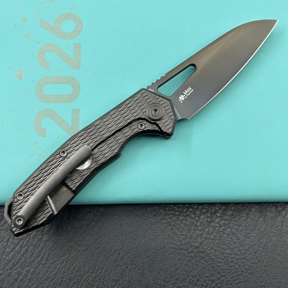 KB KNIVES KB284L Vagrant Folding Knife Regular DLC Titanium Handle 3.15" Regular DLC M390 Blade
