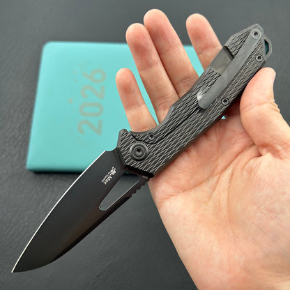 KB KNIVES KB284L Vagrant Folding Knife Regular DLC Titanium Handle 3.15" Regular DLC M390 Blade