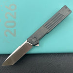 KB KNIVES KB420C Yondu Double Detent Knife DLC Ti Micro Milling 2.87'' Tanto Satin M390 Blade