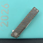 KB KNIVES KB420B Yondu Double Detent Knife Flamed Ti Micro Milling 2.87'' Tanto Satin M390 Blade