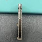 KB KNIVES KB420B Yondu Double Detent Knife Flamed Ti Micro Milling 2.87'' Tanto Satin M390 Blade
