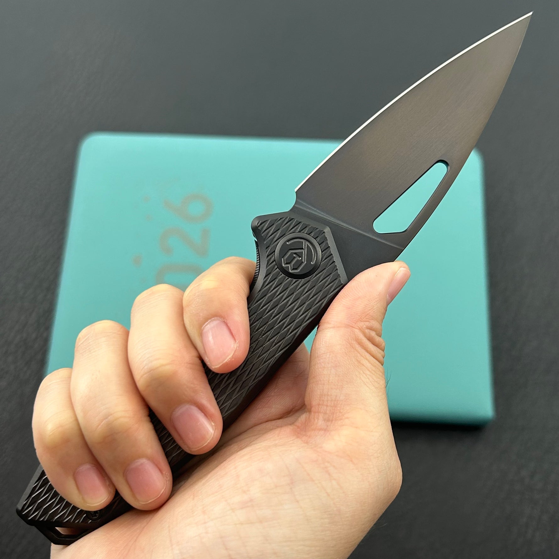 KB KNIVES KB286E Coeus Outdoor Folding Knife Regulr DLC Titanium Handle 3.11" Regular DLC M390 Blade