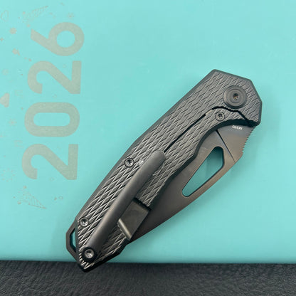 KB KNIVES KB286E Coeus Outdoor Folding Knife Regulr DLC Titanium Handle 3.11" Regular DLC M390 Blade