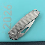 KB KNIVES KB286C Coeus Outdoor Folding Knife Gray Titanium Handle 3.11" Beadblast M390 Blade
