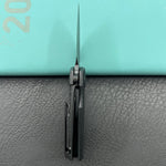 KB KNIVES KB451C Fang Mini Pocket Knife Black PVD Titanium with Diamond Milling 1.97" Regular DLC M390 Blade