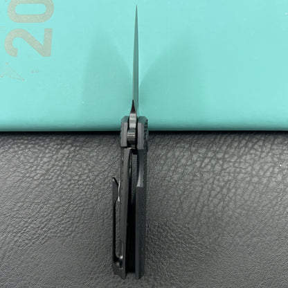 KB KNIVES KB451C Fang Mini Pocket Knife Black PVD Titanium with Diamond Milling 1.97" Regular DLC M390 Blade