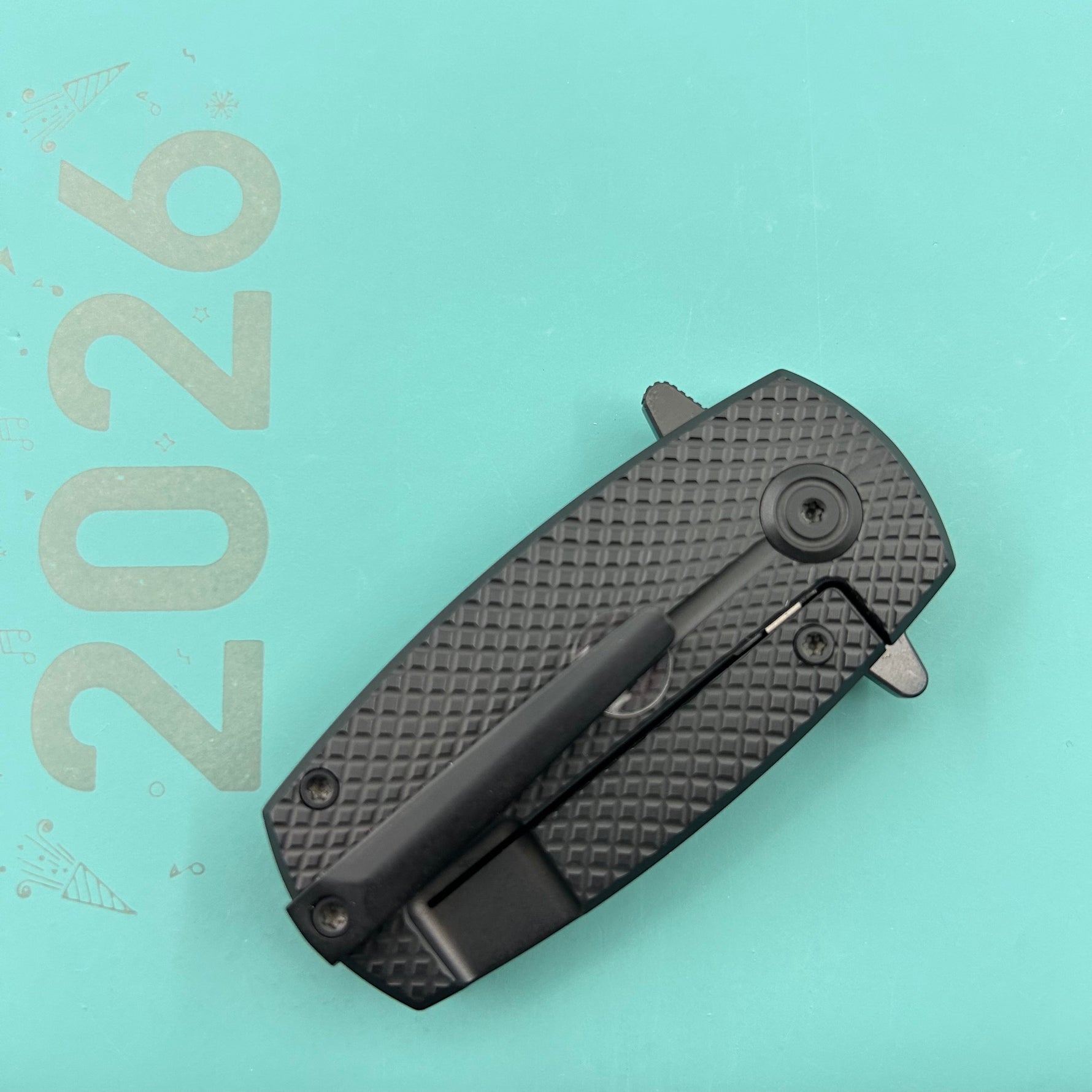 KB KNIVES KB451C Fang Mini Pocket Knife Black PVD Titanium with Diamond Milling 1.97" Regular DLC M390 Blade