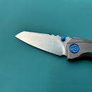 KB Knives KB390A Steeltle Folding Knife Gray Titanium Handle 2.36" Stonewash M390 Blade