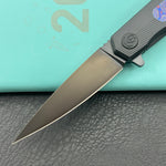 KB KNIVES KB456D Mos Folding Knife Regular DLC Micro Milling with Zircuti  inlay Handle 3.27'' DLC M390