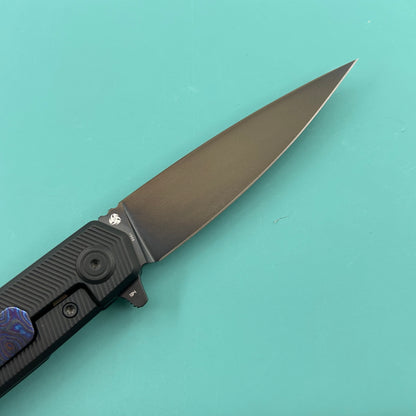 KB KNIVES KB456D Mos Folding Knife Regular DLC Micro Milling with Zircuti  inlay Handle 3.27'' DLC M390