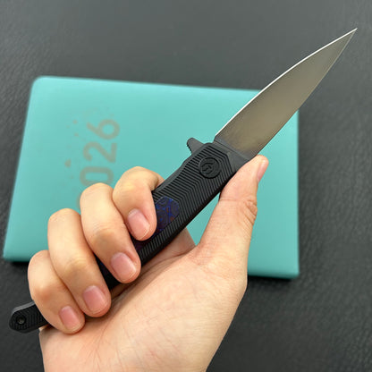 KB KNIVES KB456D Mos Folding Knife Regular DLC Micro Milling with Zircuti  inlay Handle 3.27'' DLC M390