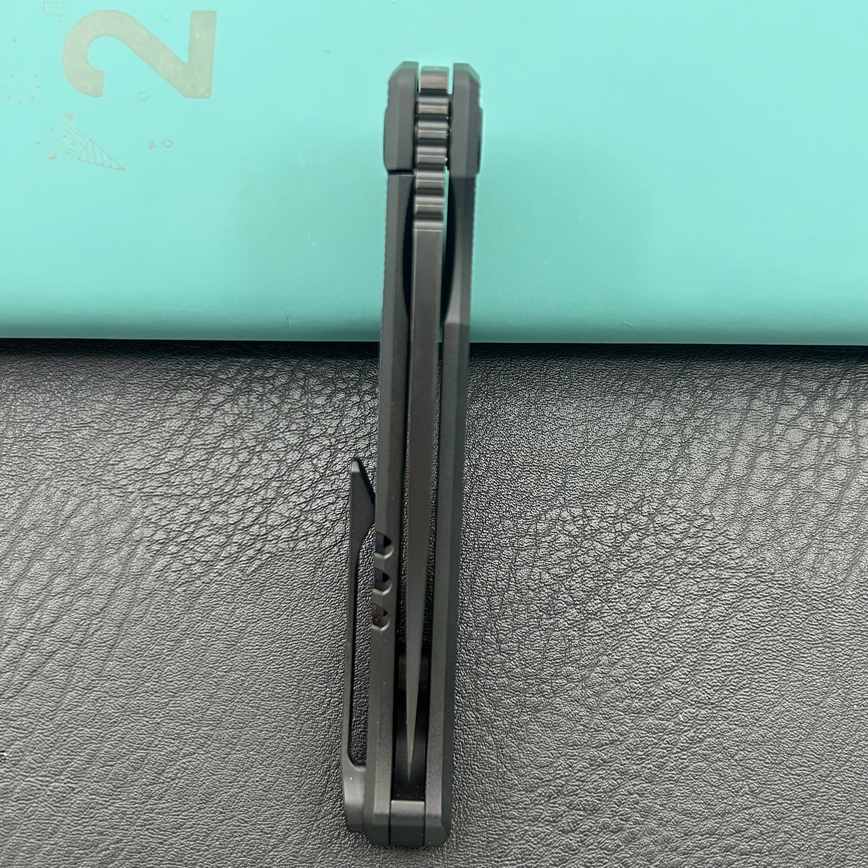 KB KNIVES KB456D Mos Folding Knife Regular DLC Micro Milling with Zircuti  inlay Handle 3.27'' DLC M390