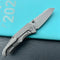 KB Knives KB390B Steeltle Folding Knife Darkblast Titanium Handle 2.36" Acid Etchand Stonewash M390 Blade