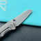 KB Knives KB390B Steeltle Folding Knife Darkblast Titanium Handle 2.36" Acid Etchand Stonewash M390 Blade