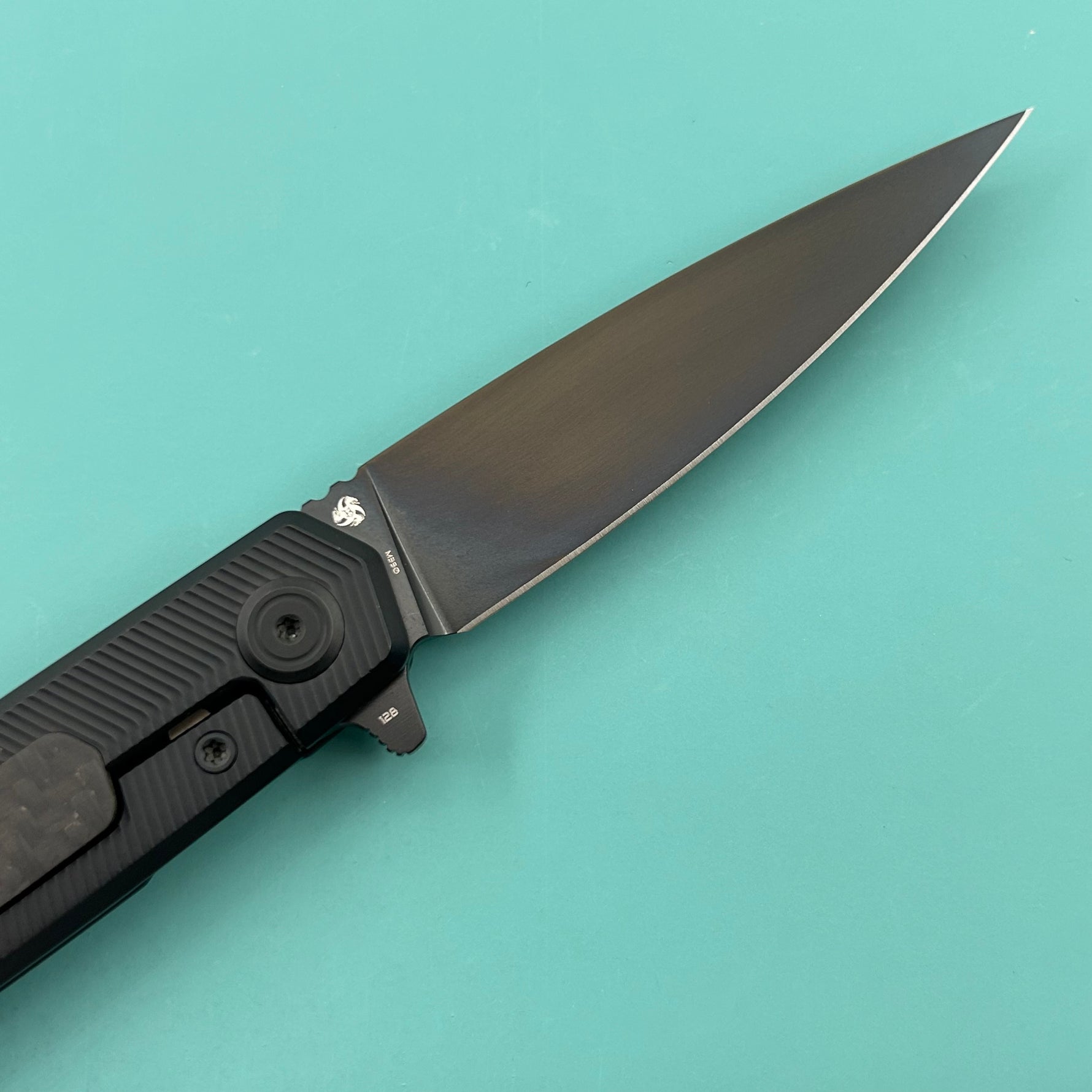 KB KNIVES KB456C Mos Folding Knife Regular DLC Micro Milling with Wave CF inlay Handle 3.27'' DLC M390