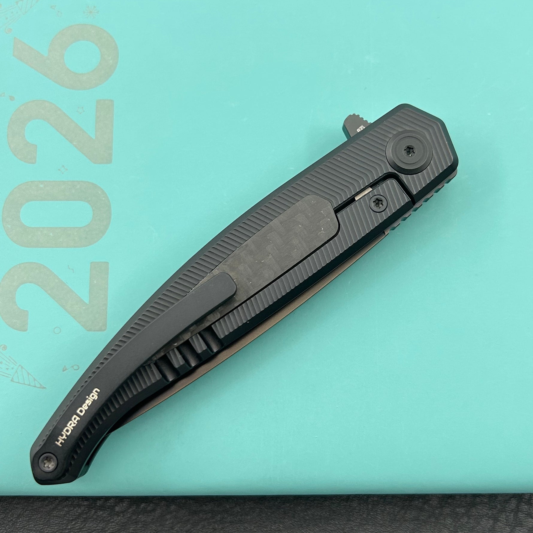 KB KNIVES KB456C Mos Folding Knife Regular DLC Micro Milling with Wave CF inlay Handle 3.27'' DLC M390