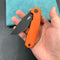 KUBEY KB237  Carve Liner Lock Tactical Folding Knife Orange  G10 Handle 3.27'' Black Stonewashe AUS-10