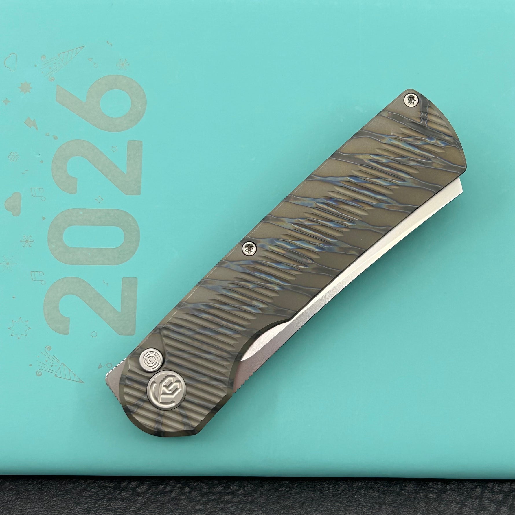 KB KNIVES KB380B Ikul Button Lock Folding Knife Gray Titanium Micro Milling 3.34'' Razor Bead Blasted M390 Blade