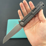 KB KNIVES  KB429B Pyramid Folding Knife Flame Titanium Handle 3.54'' Beadblast M390 Blade