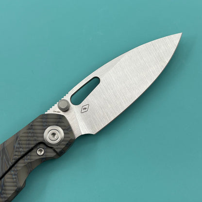 KB KNIVES KB457B Sear Thumb Stud Open Folding Pocket Knife Flamed Ti Micro Milling 2.99" Belt Satin S90V Blade