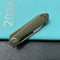 KUBEY KU321S Royal CM Designs EDC Pocket Knife Front Flipper Green G10 Handle 2.99" Stonewash 14C28N