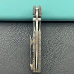 KB KNIVES KB457B Sear Thumb Stud Open Folding Pocket Knife Flamed Ti Micro Milling 2.99" Belt Satin S90V Blade