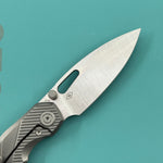 KB KNIVES KB457A Sear Thumb Stud Open Folding Pocket Knife Gray Ti Micro MIlling 2.99" Belt Satin S90V Blade