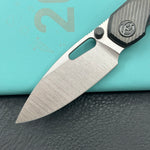 KB KNIVES KB457C  Sear Thumb Stud Open Folding Pocket Knife DLC Ti Micro Milling 2.99" Belt Satin S90V Blade