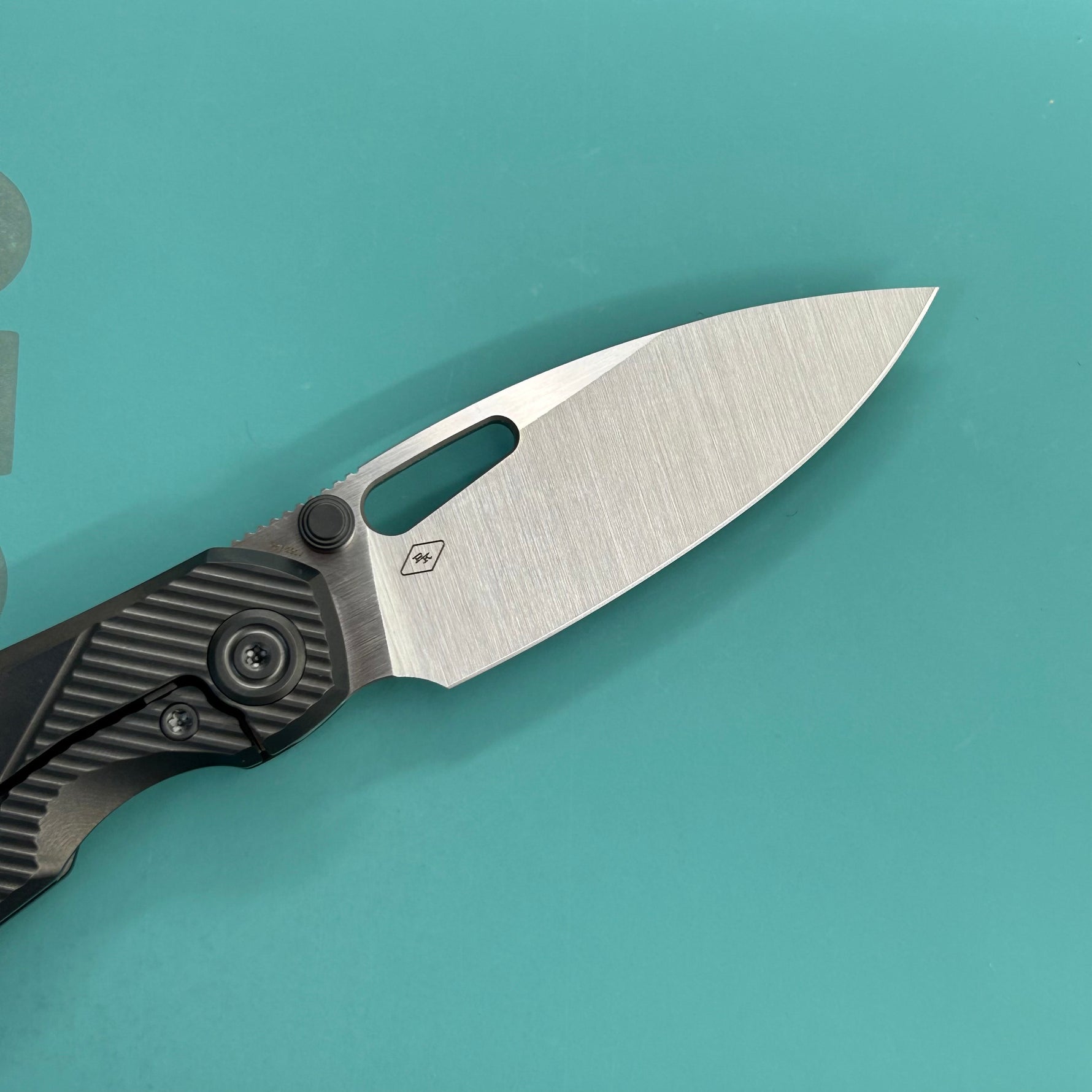 KB KNIVES KB457C  Sear Thumb Stud Open Folding Pocket Knife DLC Ti Micro Milling 2.99" Belt Satin S90V Blade