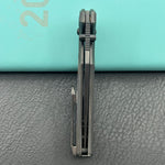 KB KNIVES KB427C Lynx Crossbar Locking Folding Knife DLC Titanium Handle with Zircuti Inlay  3.54'' DLC M390
