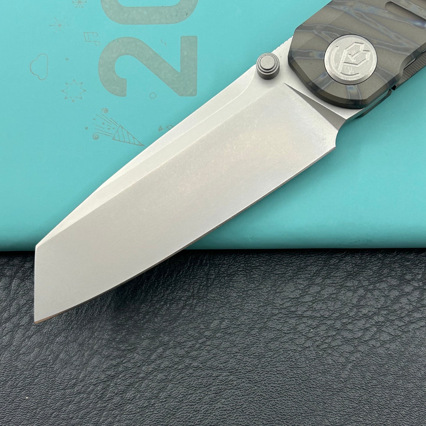 KB KNIVES KB419B Protocol Folding Knife Flame Titanium Handle 3.35'' Bead Blasting M390